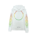 Chrome Heart Hoodie Yellow green gradual change letter horseshoe flower arm cross hooded sweater