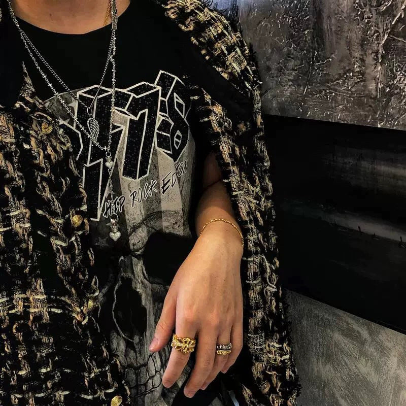 Chrome Heart Ring Cross Trend