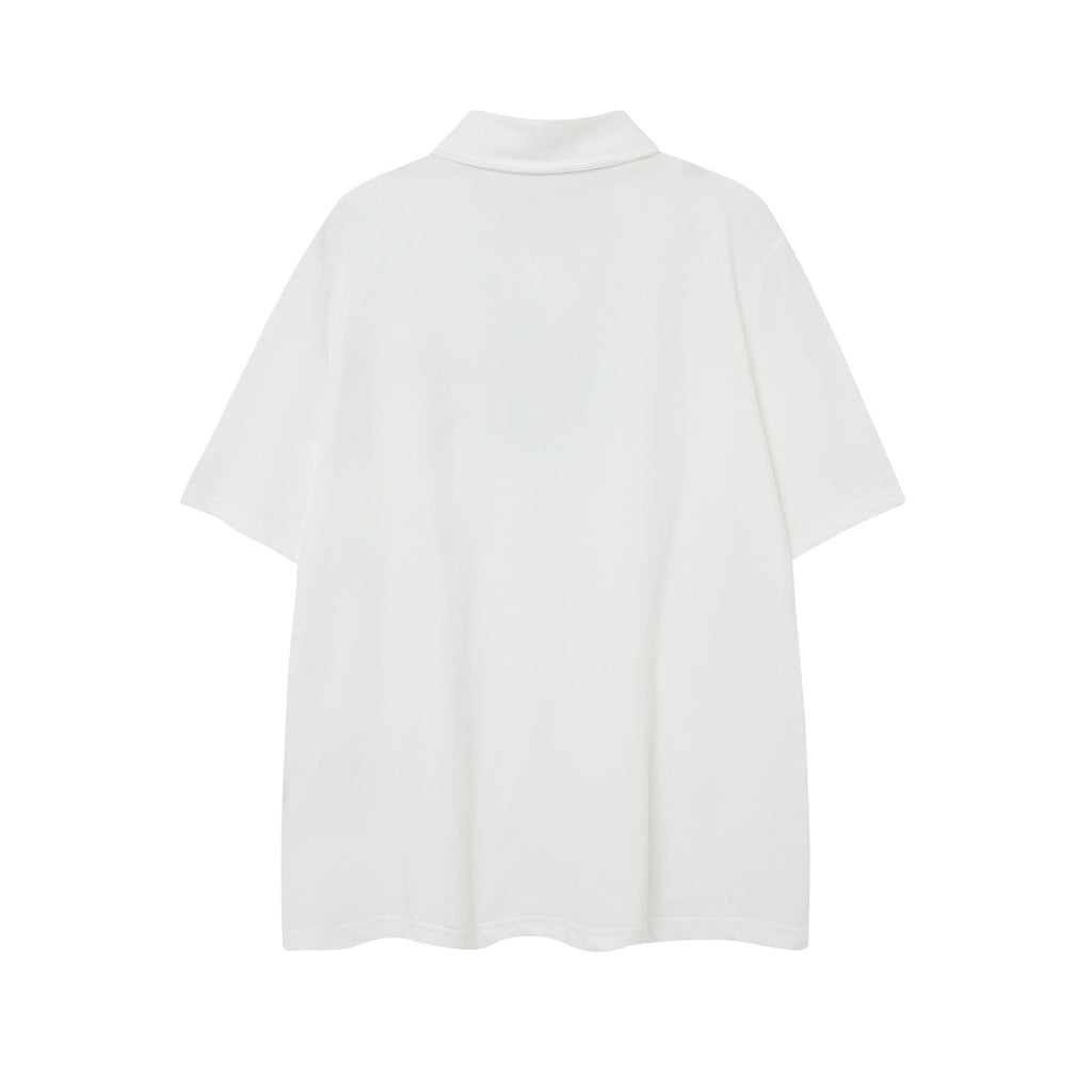 CHH Chrome Heart T Shirts Sanskrit horseshoe print polo shirt short sleeve