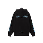 Chrome Heart HoodieCH Premium Lightning Blue Zipper Hooded Sweater Jacket Cardigan