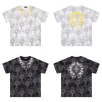 CHH Chrome Heart T Shirts Croatian Horseshoe Full Cross Sanskrit Short Sleeve