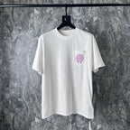 CHH Chrome Heart T Shirts Chrome Hearts Pink Sanskrit Short Sleeve T-Shirt