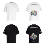 CHH Chrome Heart T Shirts Colorful Cross Flower Arm Short Sleeve