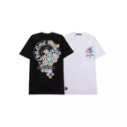 CHH Chrome Heart T Shirts Croix Cross Color Leather Printed Short Sleeve T-Shirt
