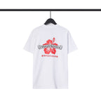 CHH Chrome Heart T Shirts CH Flower Sanskrit Casual Short Sleeve T-Shirt Loose