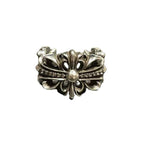 Chrome Heart Ring with Diamonds in White Gold