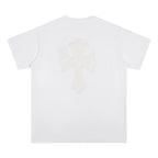 CHH Chrome Heart T Shirts Croix Cross Color Embroidery Printed Short Sleeve T-Shirt Loose