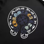 CHH Chrome Heart T Shirts Horseshoe Patch Embroidery Short Sleeve T-Shirt