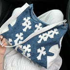 Chrome Heart Leather Bag Cross Leather Crossbody Bag