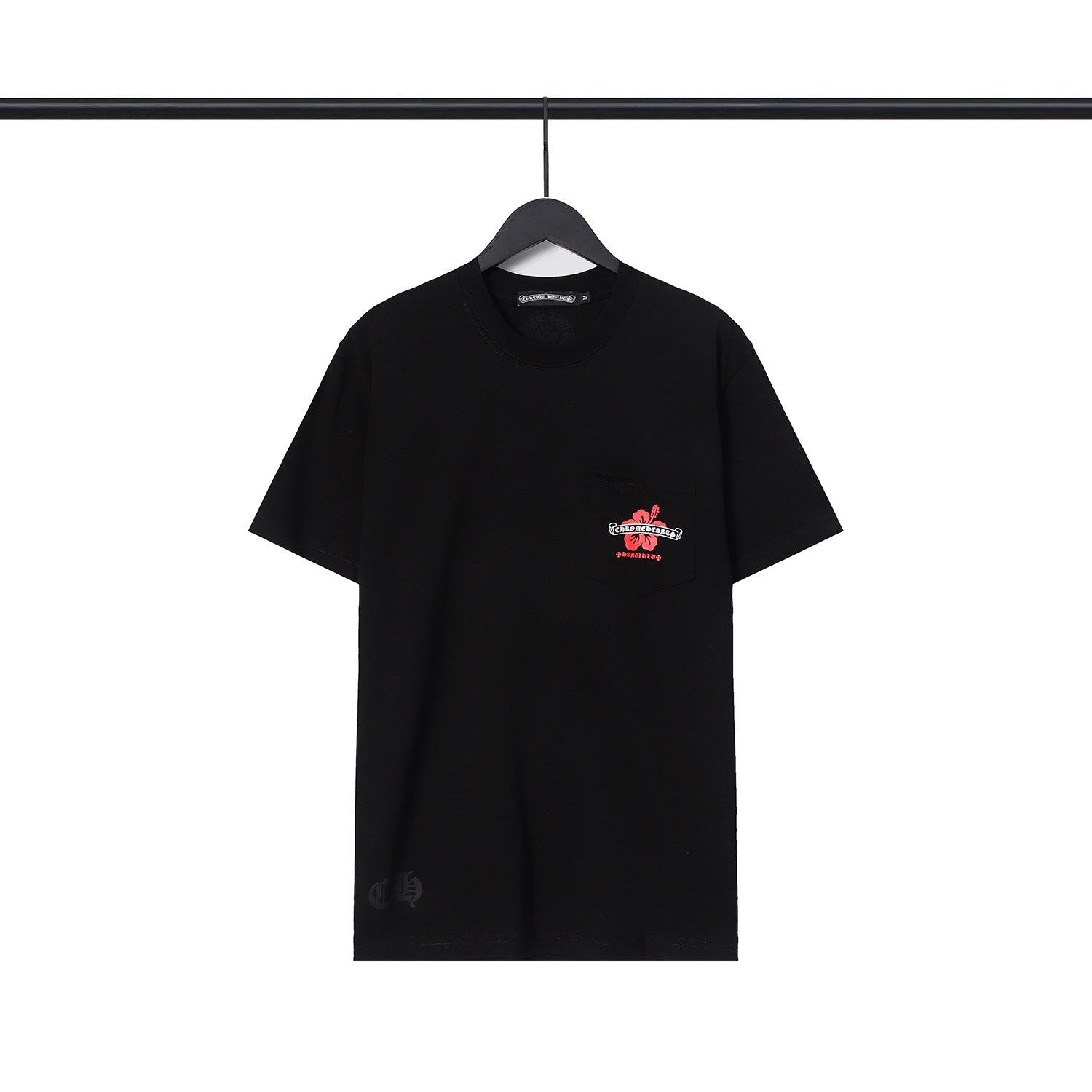 CHH Chrome Heart T Shirts CH Flower Sanskrit Casual Short Sleeve T-Shirt Loose