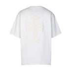 CHH Chrome Heart T Shirts Croix Cross Color Embroidery Printed Short Sleeve T-Shirt Loose