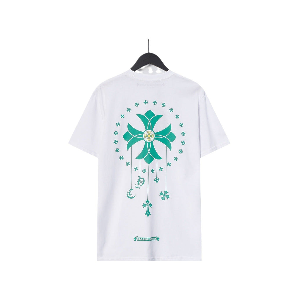 CHH Chrome Heart T Shirts Cross Casual Loose Cotton Crew Neck T-Shirt