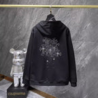 Chrome Heart Hoodie Autumn Winter Crowe Hot Diamond Cross Hooded Sweater Loose