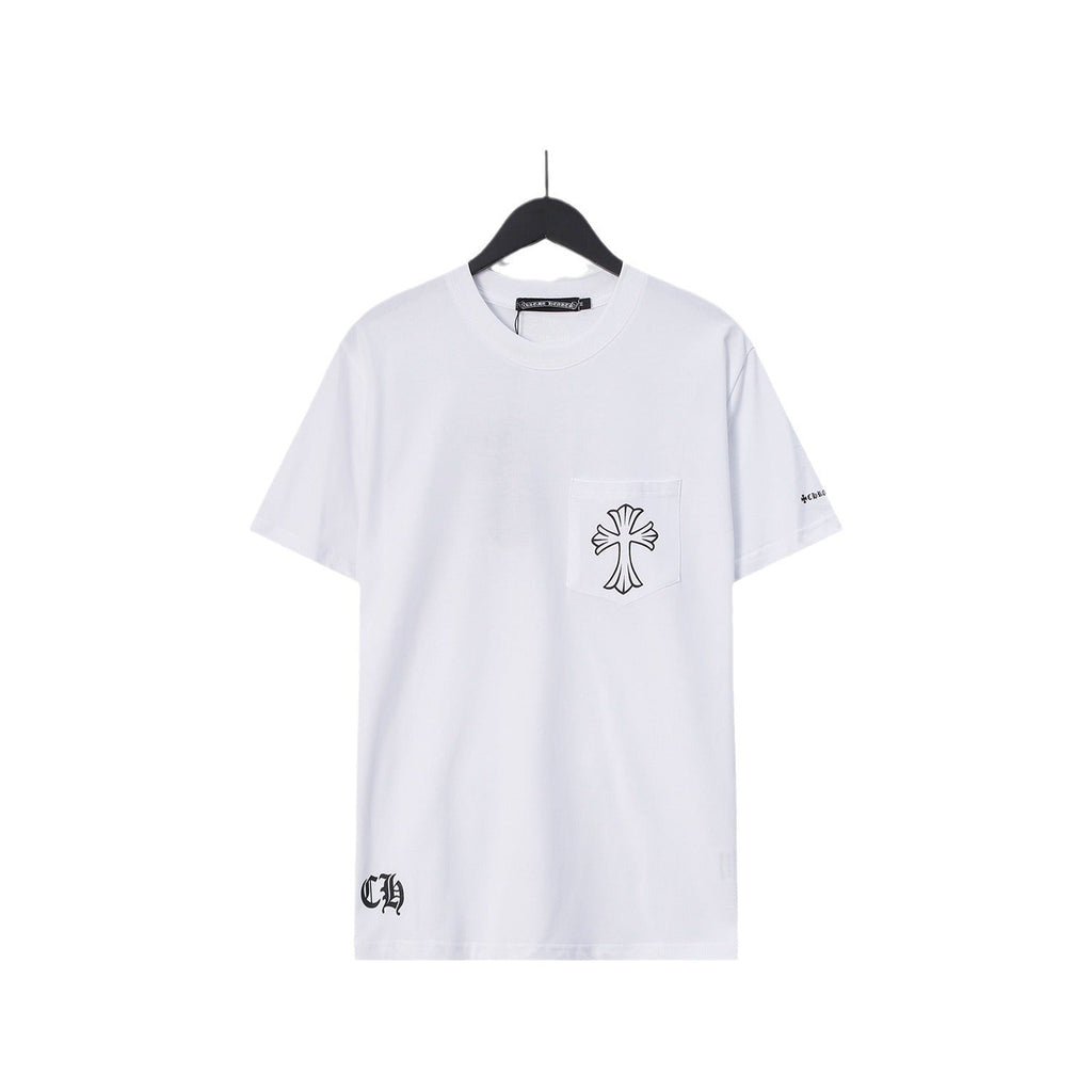 CHH Chrome Heart T Shirts Sanskrit Color Printing Loose Casual Crew Neck Short Sleeve T-Shirt