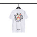 CHH Chrome Heart T Shirts Croix Cross Leather Printed Short Sleeve T-Shirt