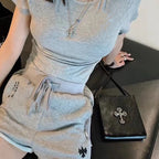 Chrome Heart Leather Bag Flame Cross Leather