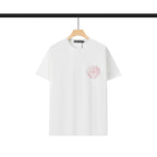 CHH Chrome Heart T Shirts Chrome Hearts Pink Sanskrit Print Short Sleeve T-Shirt