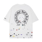 CHH Chrome Heart T Shirts Croix Cross Sanskrit Embroidery Versatile Casual Loose