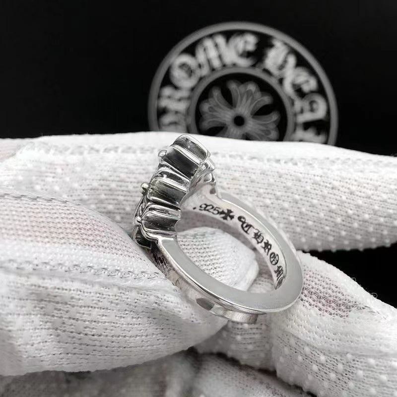 Chrome Heart Ring Crown Ring