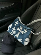 Chrome Heart Leather Bag Cross Leather Crossbody Bag