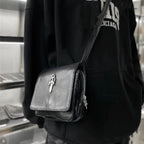 Chrome Heart Leather Bag Sword Cross