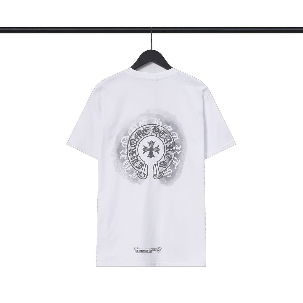 CHH Chrome Heart T Shirts Sanskrit cross logo short-sleeved men's T-shirt