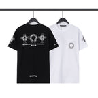 CHH Chrome Heart T Shirts Chrome Hearts Cross Sanskrit Print Short Sleeve Crew Neck T-Shirt