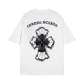 CHH Chrome Heart T Shirts Croix Cross Leather Printed Short Sleeve T-Shirt