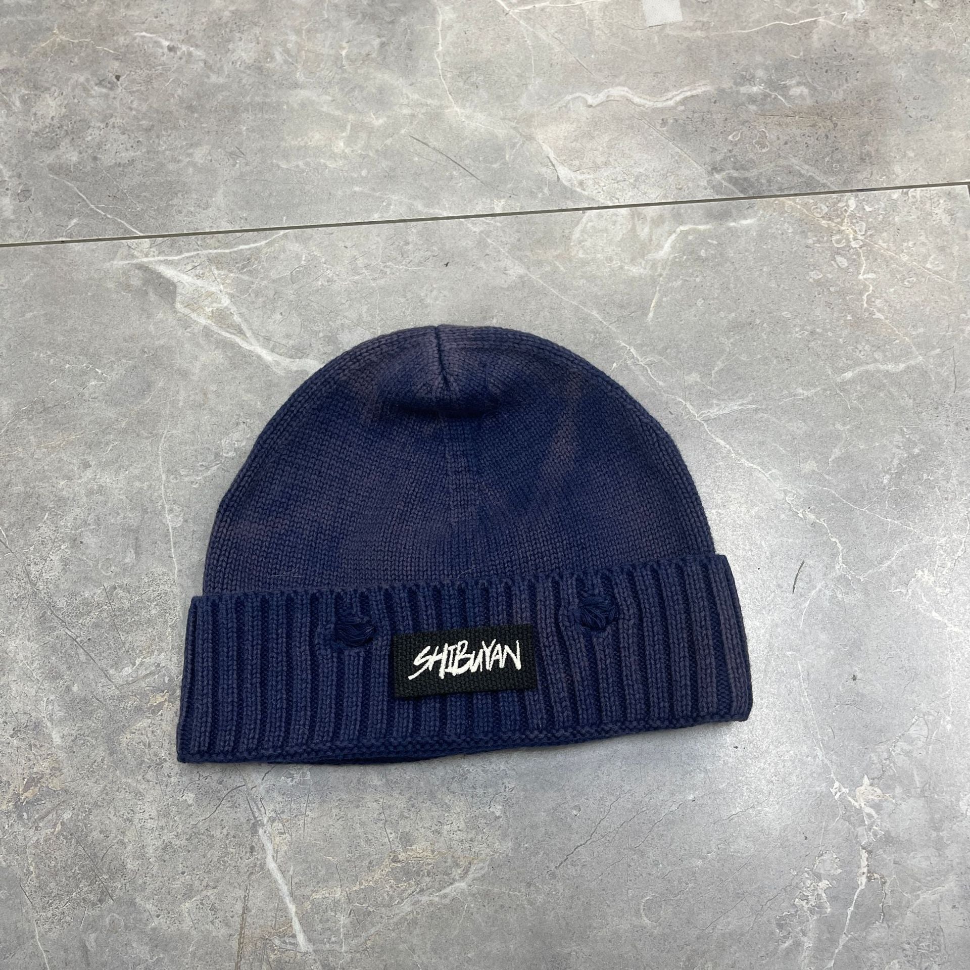 Chrome Heart Beanie Frayed Knitted Hat Korean Version Simple Warm Ear Protector Wool Hat