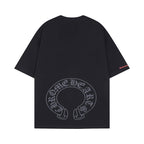 CHH Chrome Heart T Shirts Chrome Hearts Sanskrit Horseshoe Pattern Short Sleeve T-Shirt