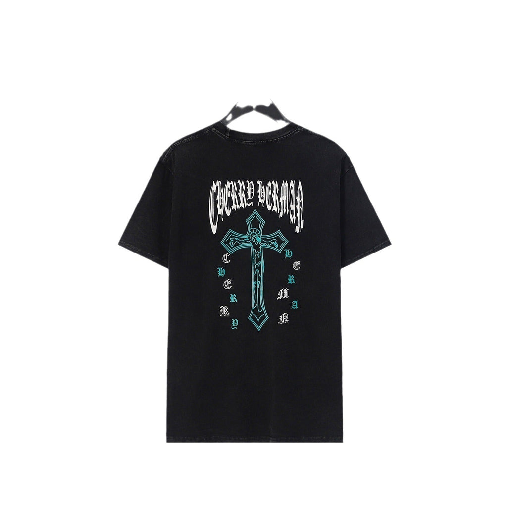 CHH Chrome Heart T Shirts Crowe Ghost Horseshoe Cross Sanskrit Short Sleeve