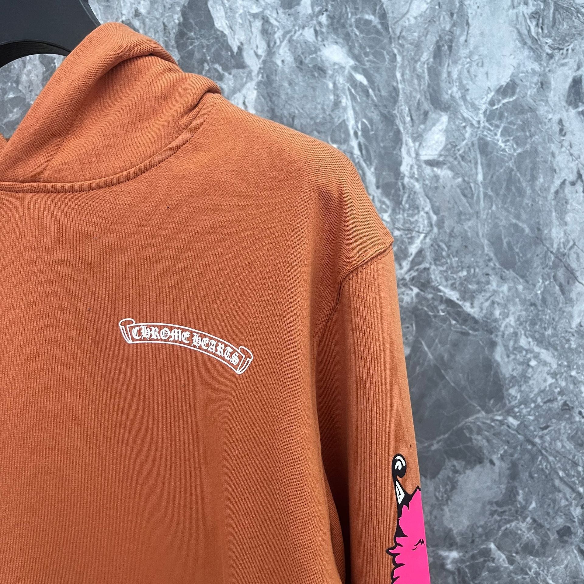 Chrome Heart Hoodie Chrome Hearts Autumn/Winter Croix blue matty graffiti embroidered sweater