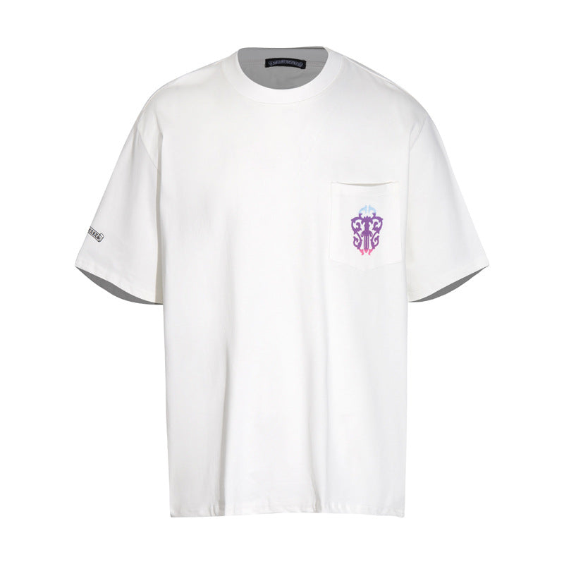 CHH Chrome Heart T Shirts Chrome Heart Croix Summer Short Sleeve Hip Hop Half Sleeve T-Shirt