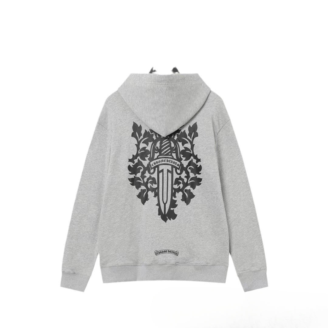 Chrome Heart Hoodie Chrome Heart Sanskrit embroidered hooded sweater sweater